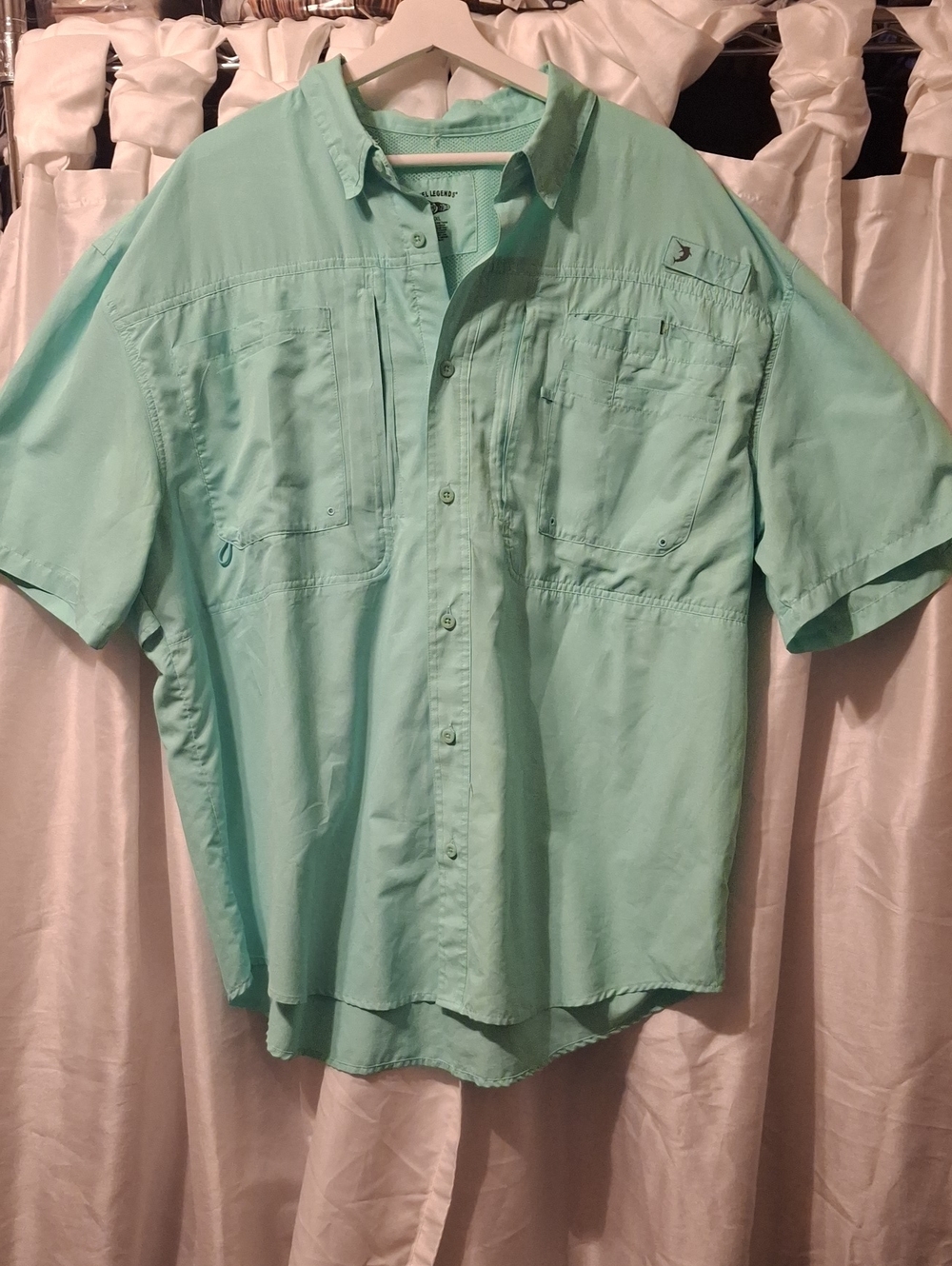 Reel Legends Men’s Short-Sleeve Button-Down Shirt - Mint Green